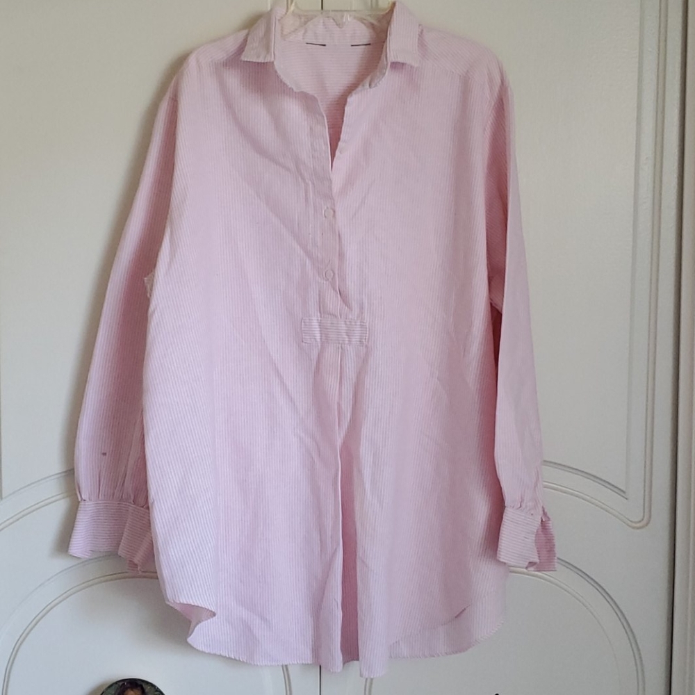 Pink and White Dress Shirt